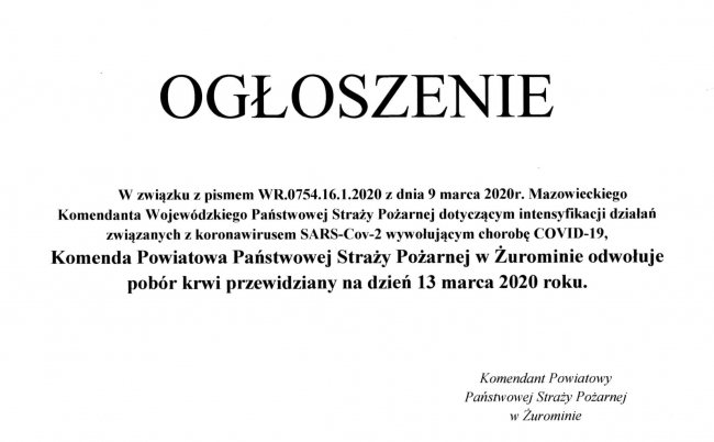 Ogłoszenie informacyjne