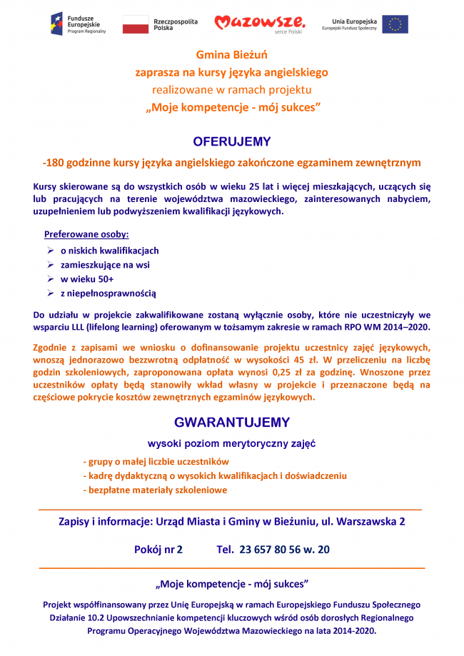 Plakat informacyjny