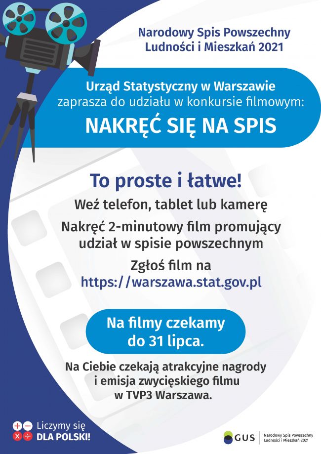 Na górze grafiki jest napis: Narodowy Spis Powszechny Ludności i Mieszkań 2021. Po lewej stronie jest grafika...