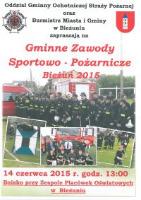 GMINNE ZAWODY SPORTOWO-POŻARNICZE BIEŻUŃ 2015