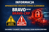 Informacja - wprowadzenie drugiego stopnia alarmowego BRAVO oraz BRAVO-CRP